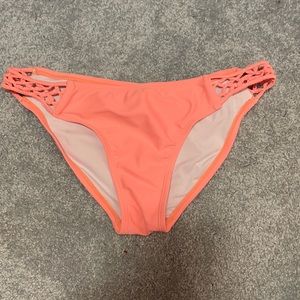 Never worn! Coral bathing suit bottoms.